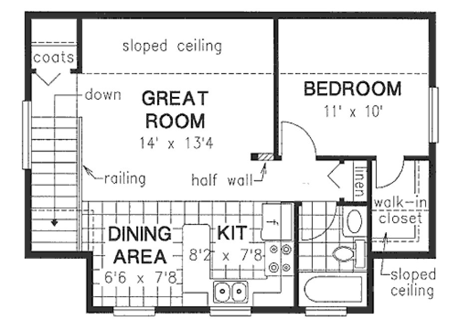 Second Floor Plan for House Plan #132054