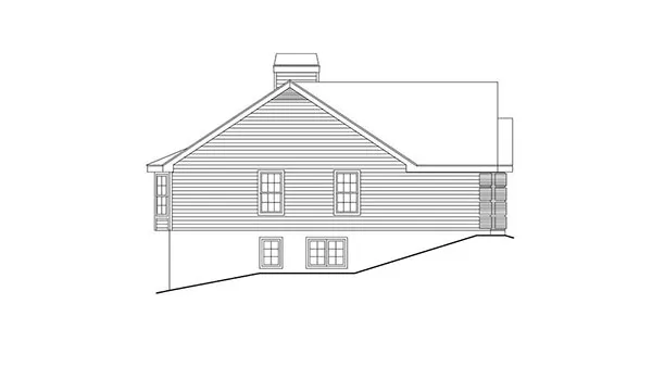 Left Elevation for House Plan #638791