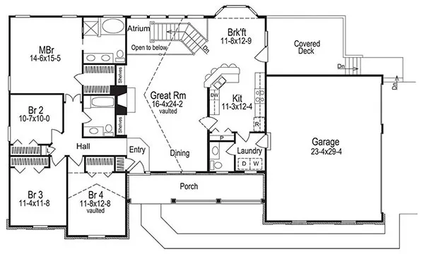 Main Floor Plan for House Plan #638791