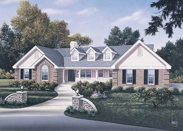 Full Rendering for House Plan #638791