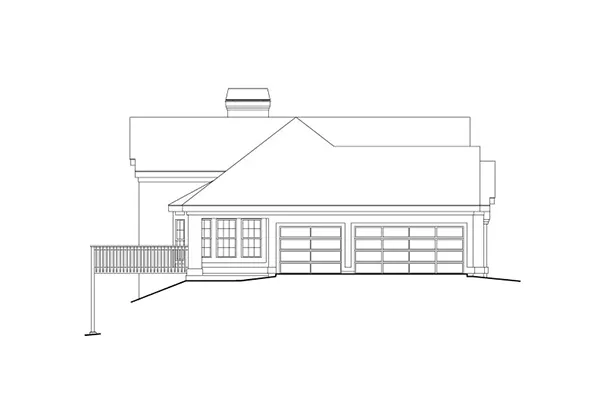 Left Elevation for House Plan #638932