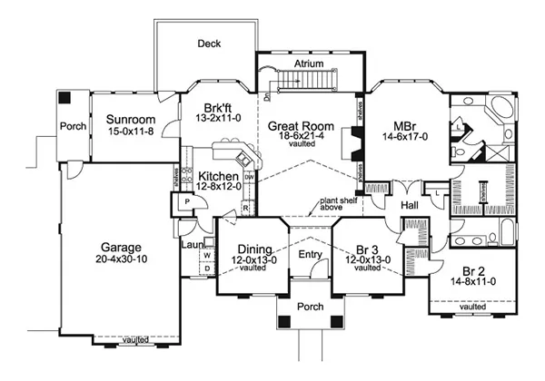 Main Floor Plan for House Plan #638932