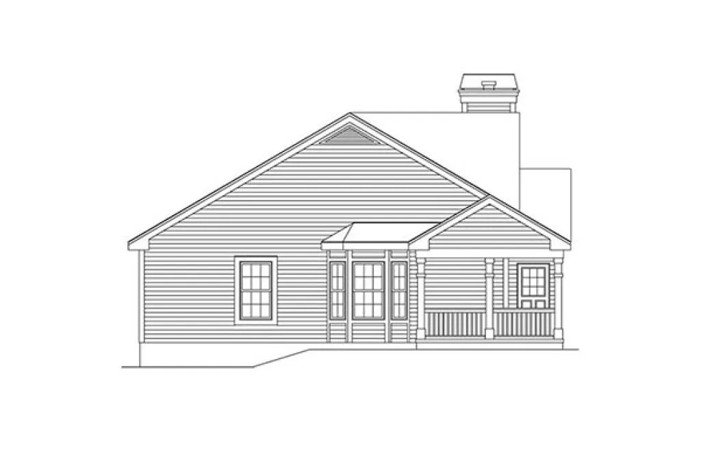 Left Elevation for House Plan #634801