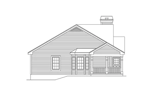 Left Elevation for House Plan #634801