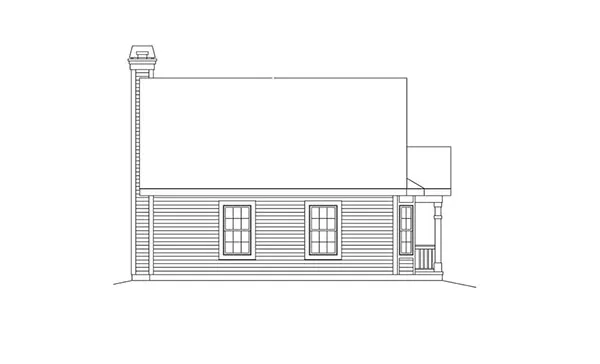 Rear Elevation for House Plan #634801