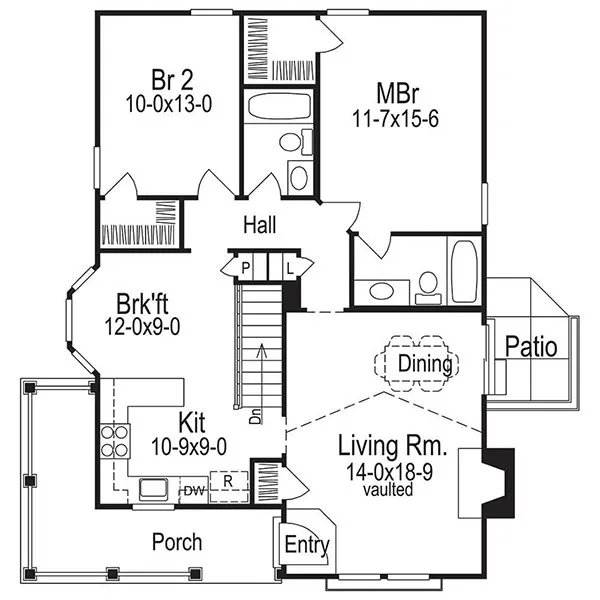 Main Floor Plan for House Plan #634801