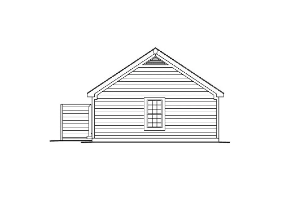 Rear Elevation for House Plan #633890