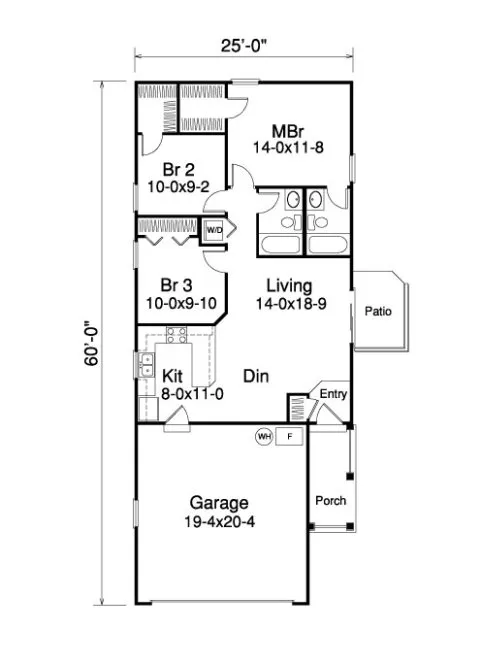 Main Floor Plan for House Plan #633890