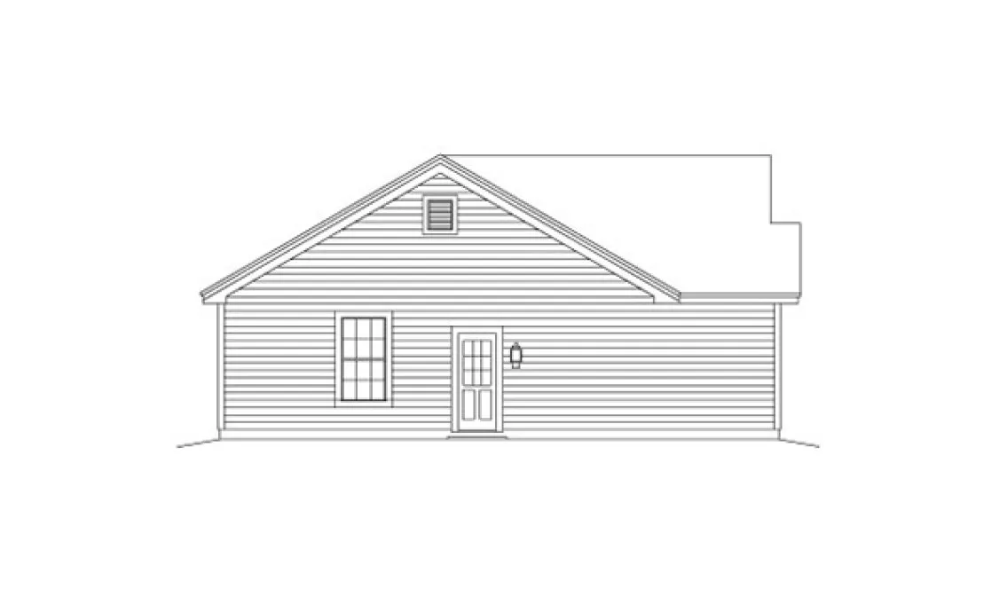 Left Elevation for House Plan #638880