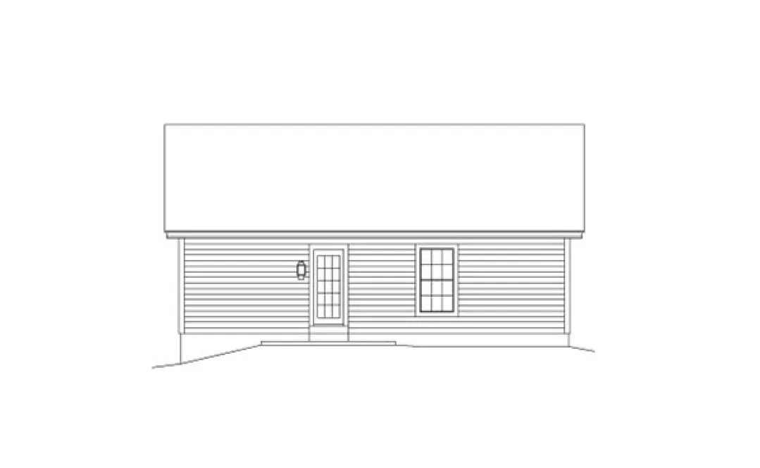 Rear Elevation for House Plan #638880