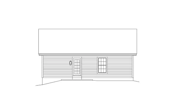 Rear Elevation for House Plan #638880