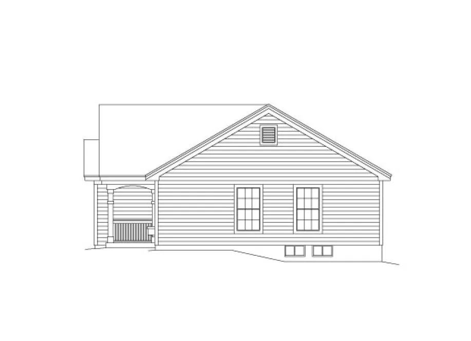 Right Elevation for House Plan #638880