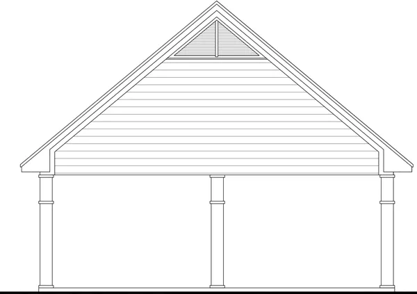 Rear Elevation for House Plan #213160