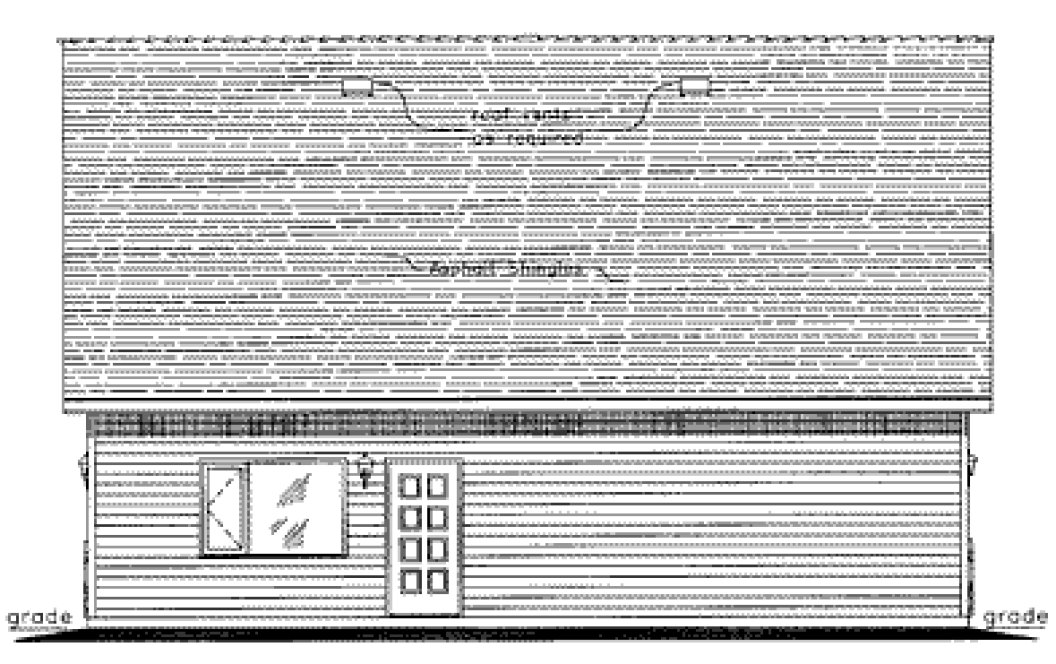 Rear Elevation for House Plan #130254
