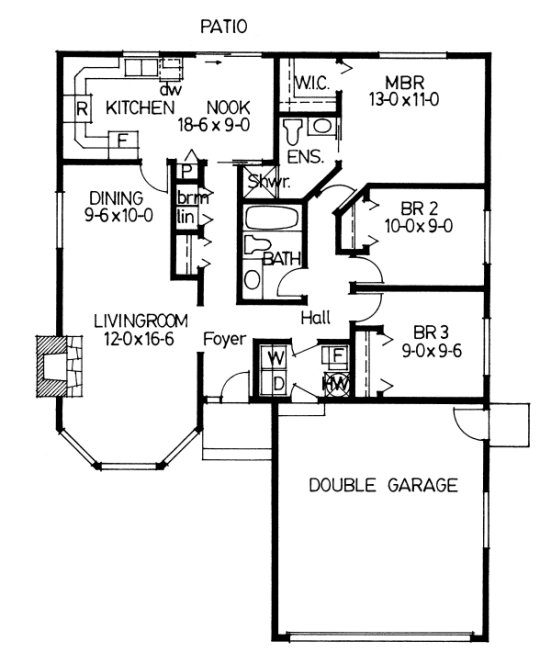 Main Floor Plan for House Plan #200926