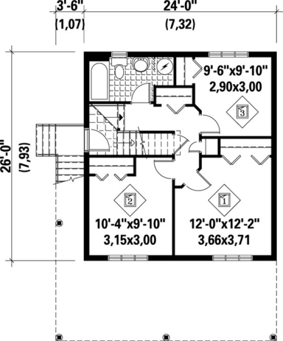 Main Floor Plan for House Plan #175574