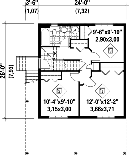 Main Floor Plan for House Plan #175574