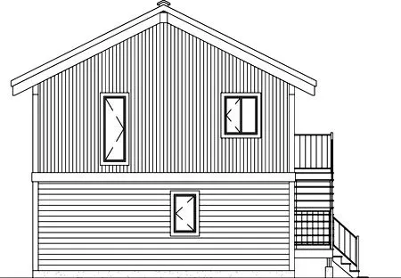 Rear Elevation for House Plan #179574
