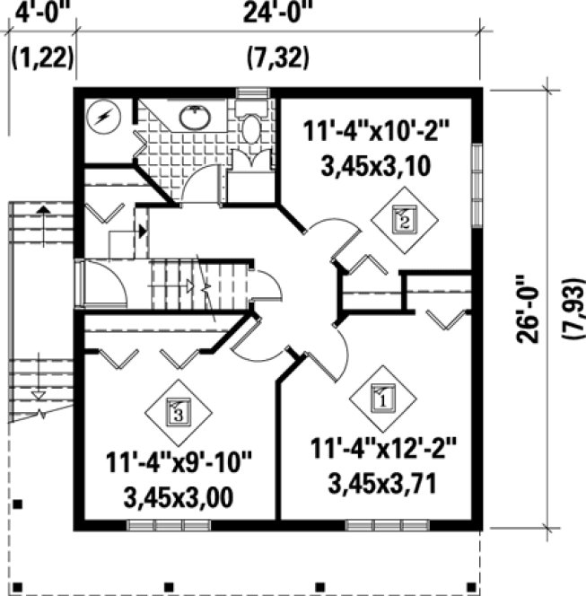 Main Floor Plan for House Plan #179574