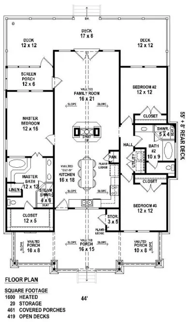 Main Floor Plan for House Plan #490061