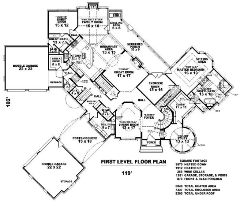 Main Floor Plan for House Plan #496406