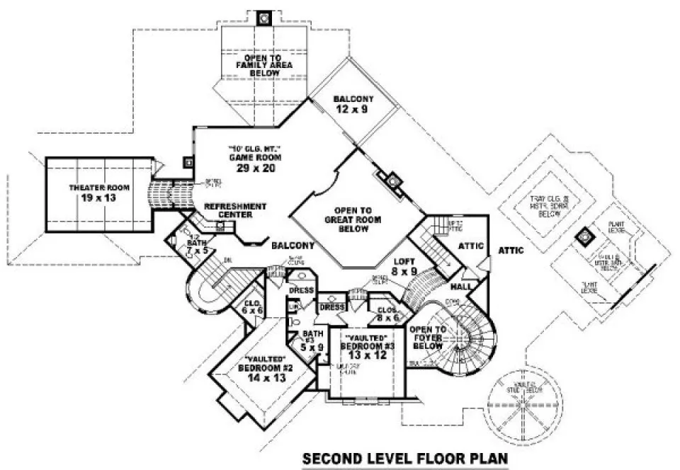 Second Floor Plan for House Plan #496406