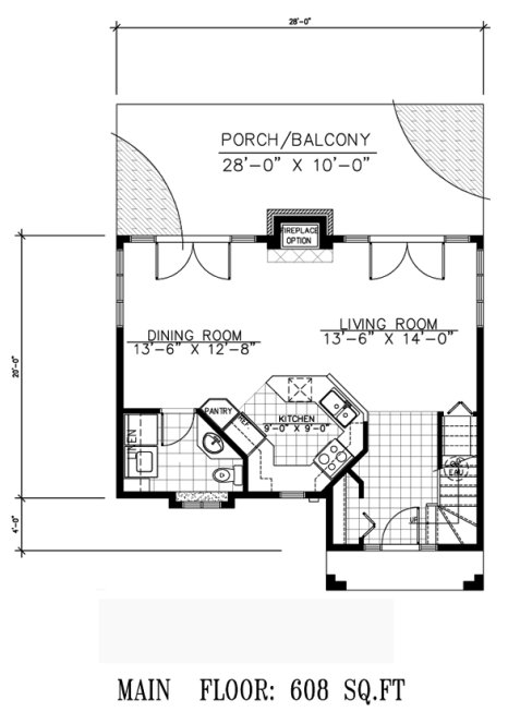 Main Floor Plan for House Plan #428611