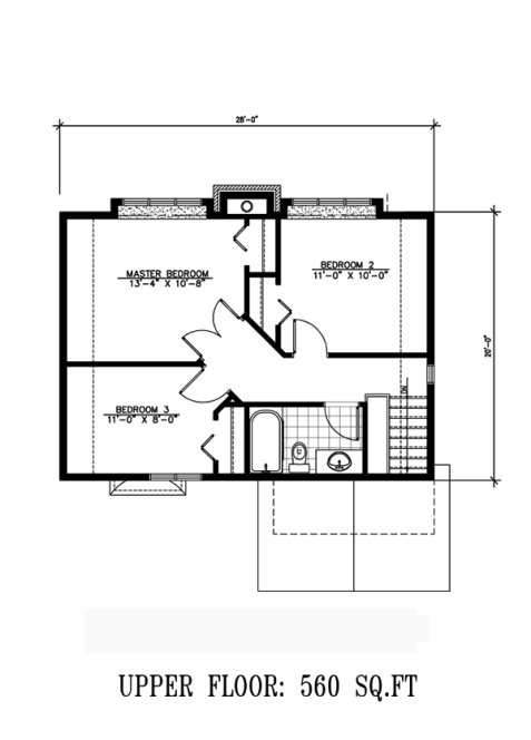 Second Floor Plan for House Plan #428611