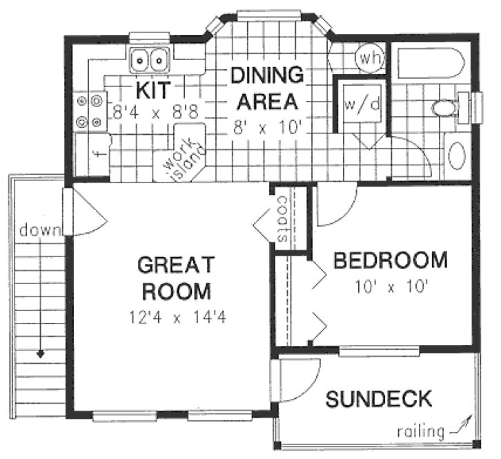 Second Floor Plan for House Plan #136254