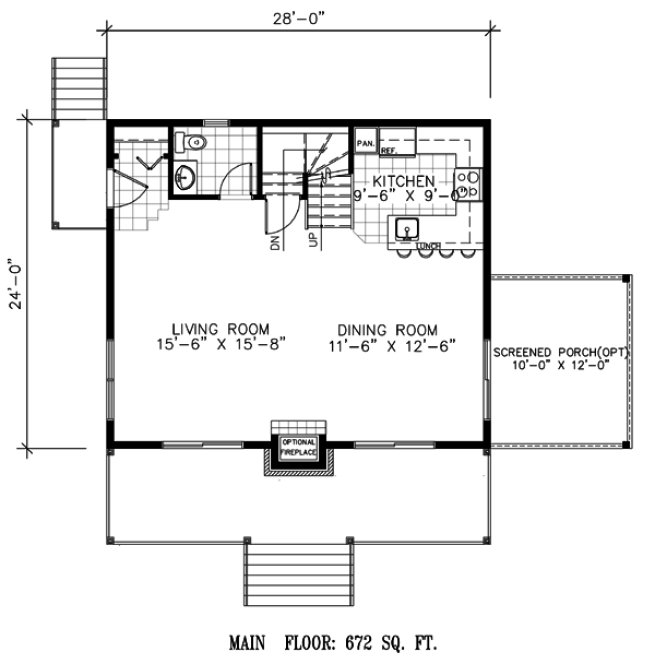 Main Floor Plan for House Plan #424431
