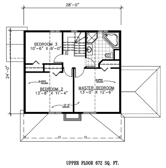Second Floor Plan for House Plan #424431