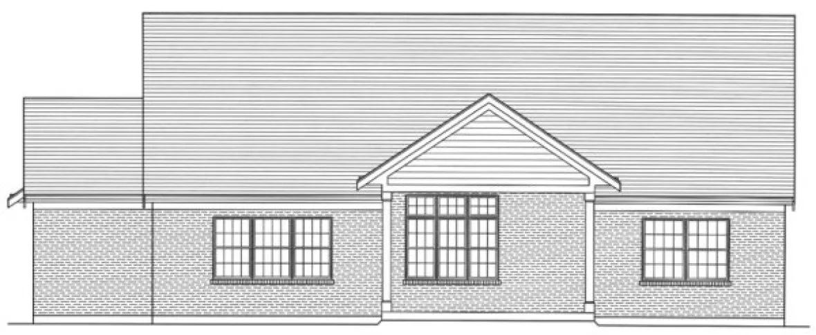 Rear Elevation for House Plan #531971