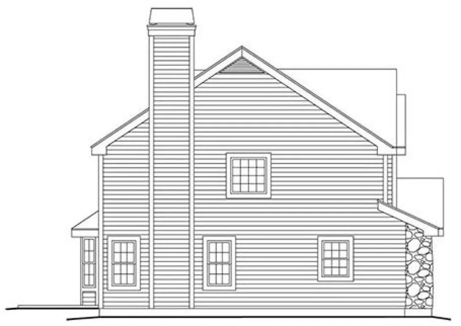 Left Elevation for House Plan #631761