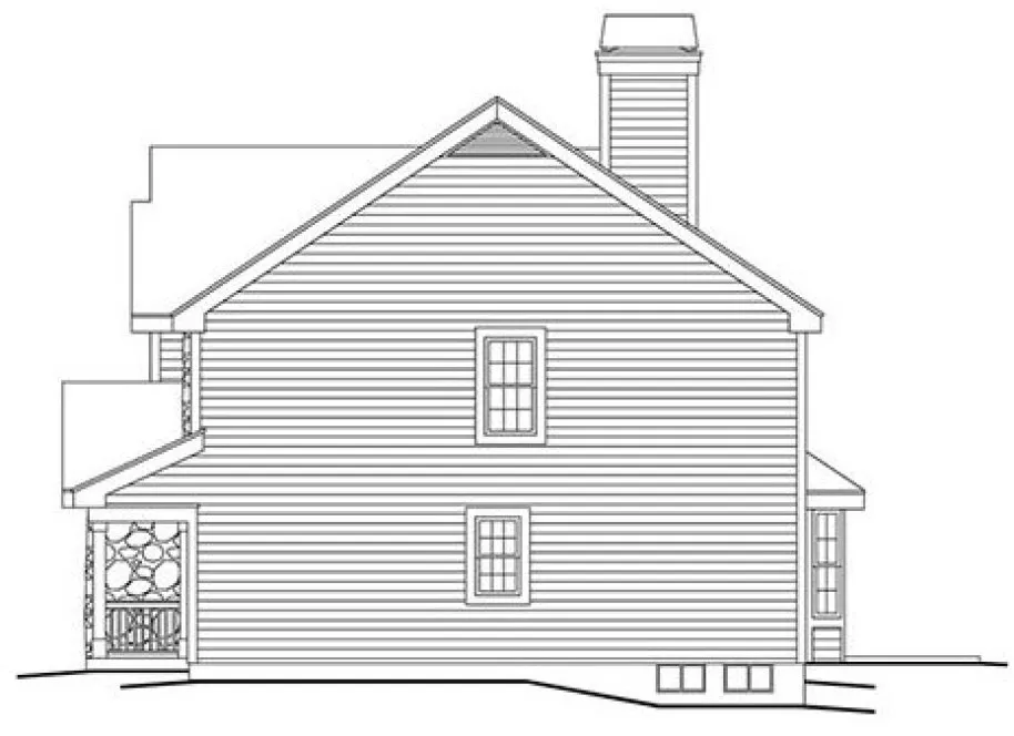 Right Elevation for House Plan #631761