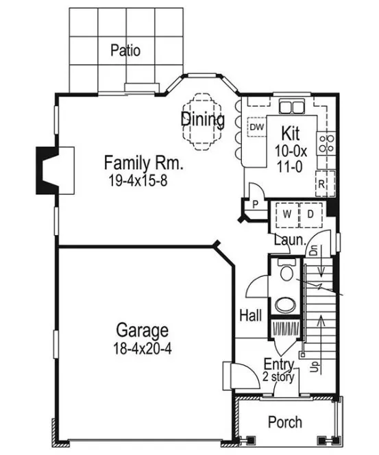 Main Floor Plan for House Plan #631761