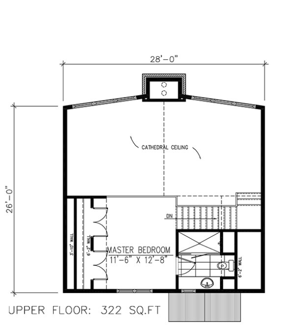 Second Floor Plan for House Plan #424901