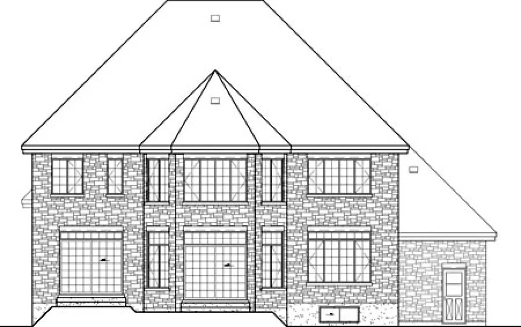 Rear Elevation for House Plan #170743