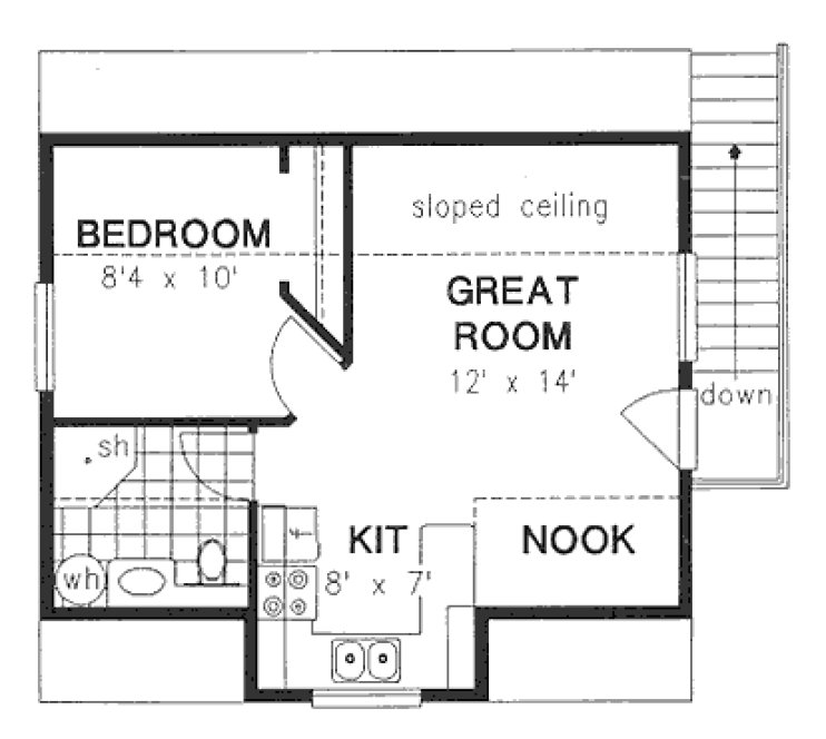 Second Floor Plan for House Plan #137254
