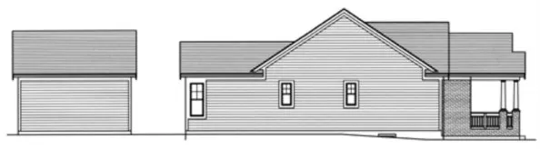 Left Elevation for House Plan #536311