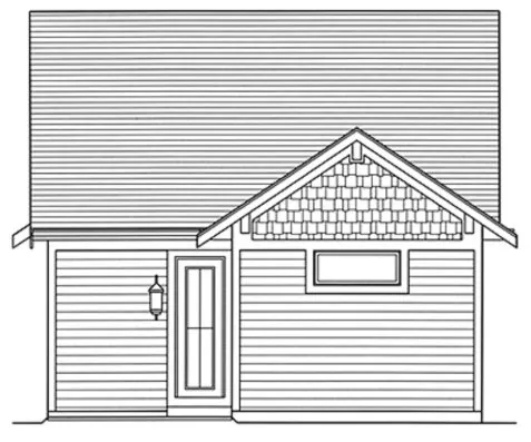 Rear Elevation for House Plan #536311