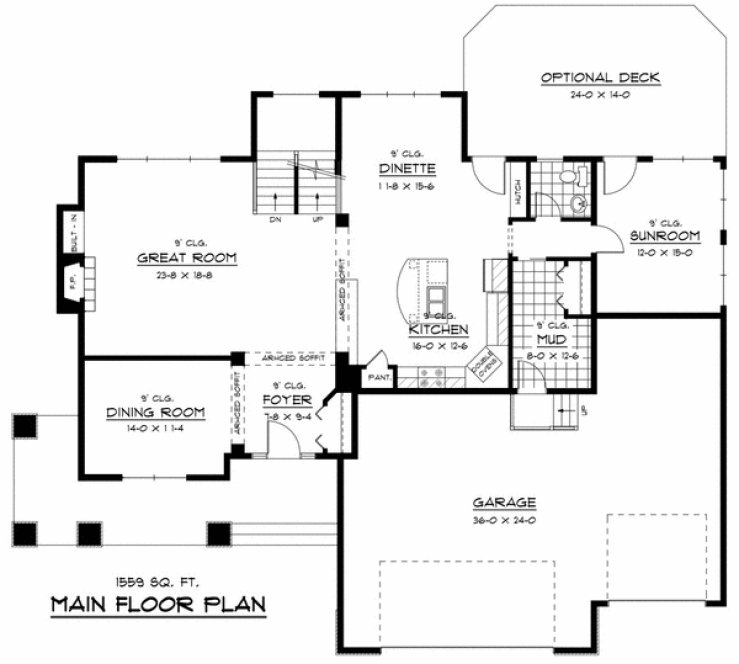 Main Floor Plan for House Plan #280603