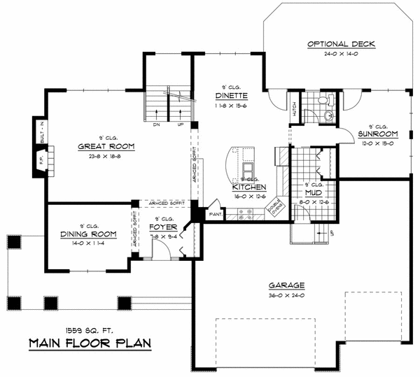 Main Floor Plan for House Plan #280603