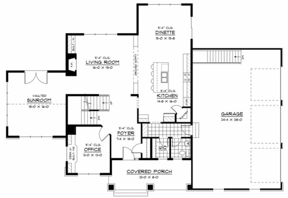 Main Floor Plan for House Plan #288943