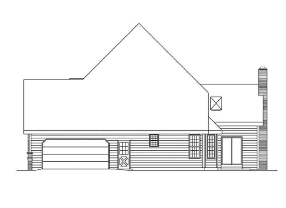 Right Elevation for House Plan #638633