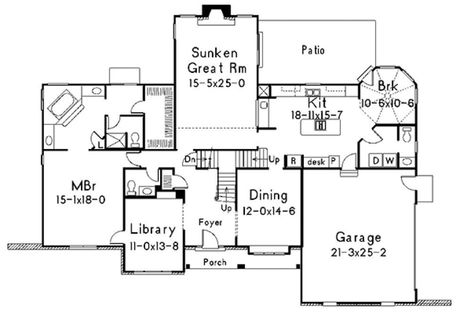 Main Floor Plan for House Plan #638633