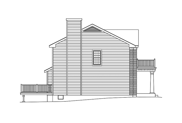 Left Elevation for House Plan #631142