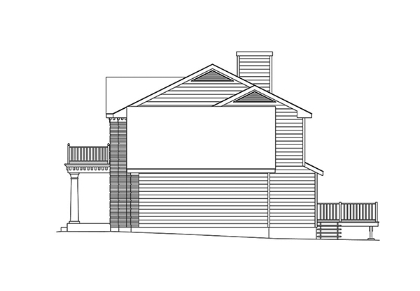 Right Elevation for House Plan #631142