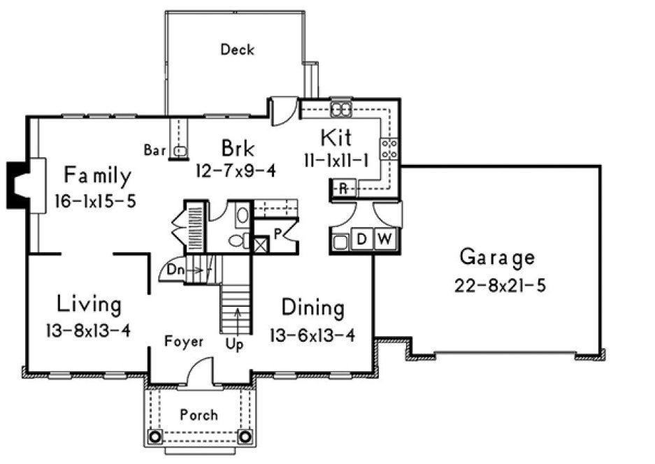 Main Floor Plan for House Plan #631142