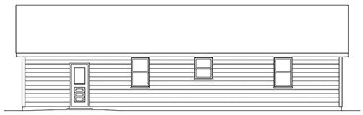 Rear Elevation for House Plan #630889