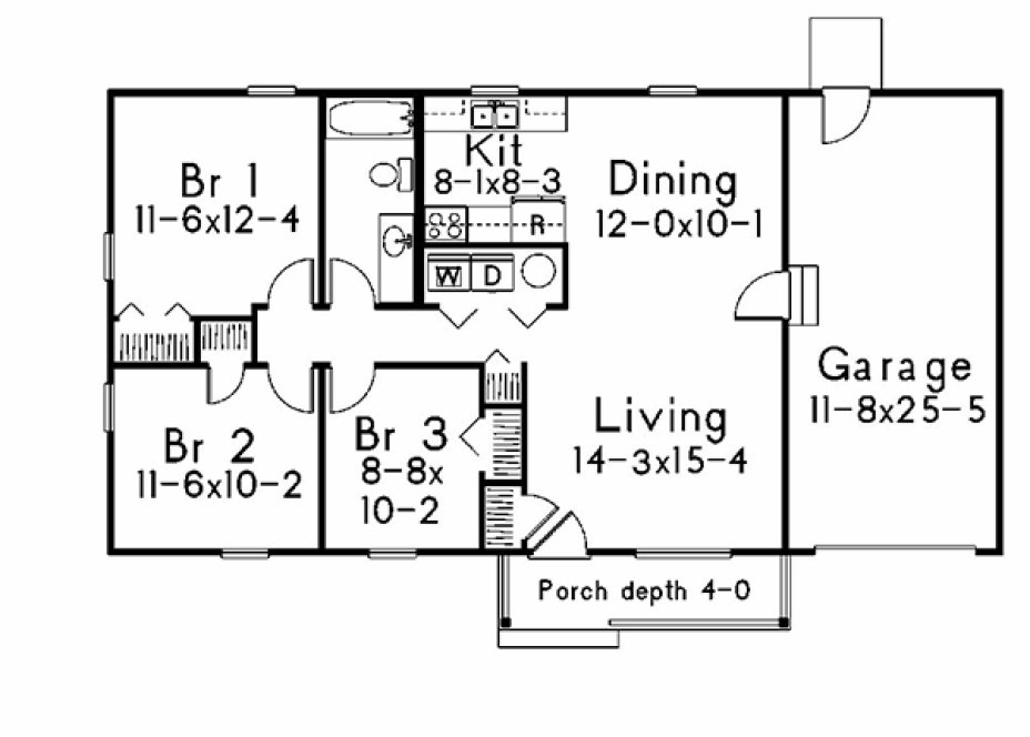Main Floor Plan for House Plan #630889